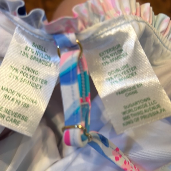 Lilly Pulitzer Kids UPF 50 Juliet Swimsuit Kaleidoscope coral NWT sizes 10&14 - Picture 8 of 12